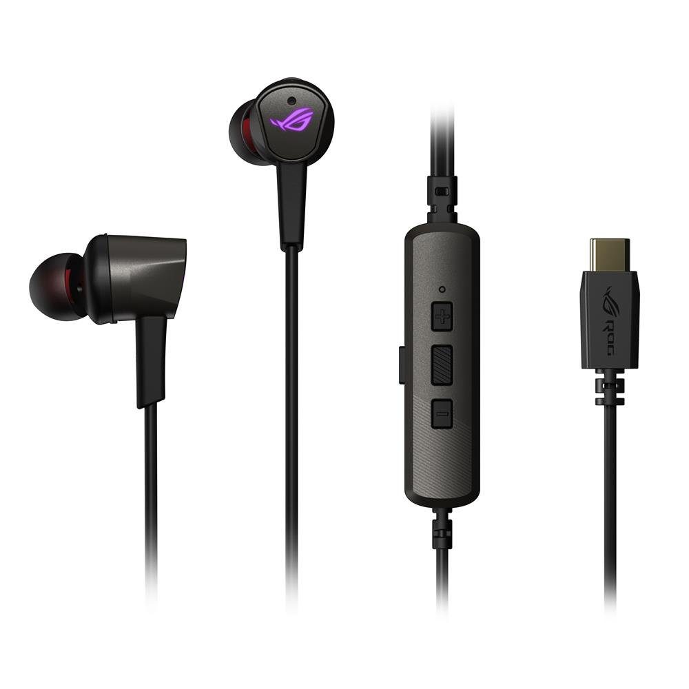 Asus ROG Cetra II Mobiltelefonen) (Active Notebooks, In-Ear-Gaming-Kopfhörer LSR, In-Ear-Kopfhörer kompatibel Noise Cancelation, ANC, USB-C, PCs, mit