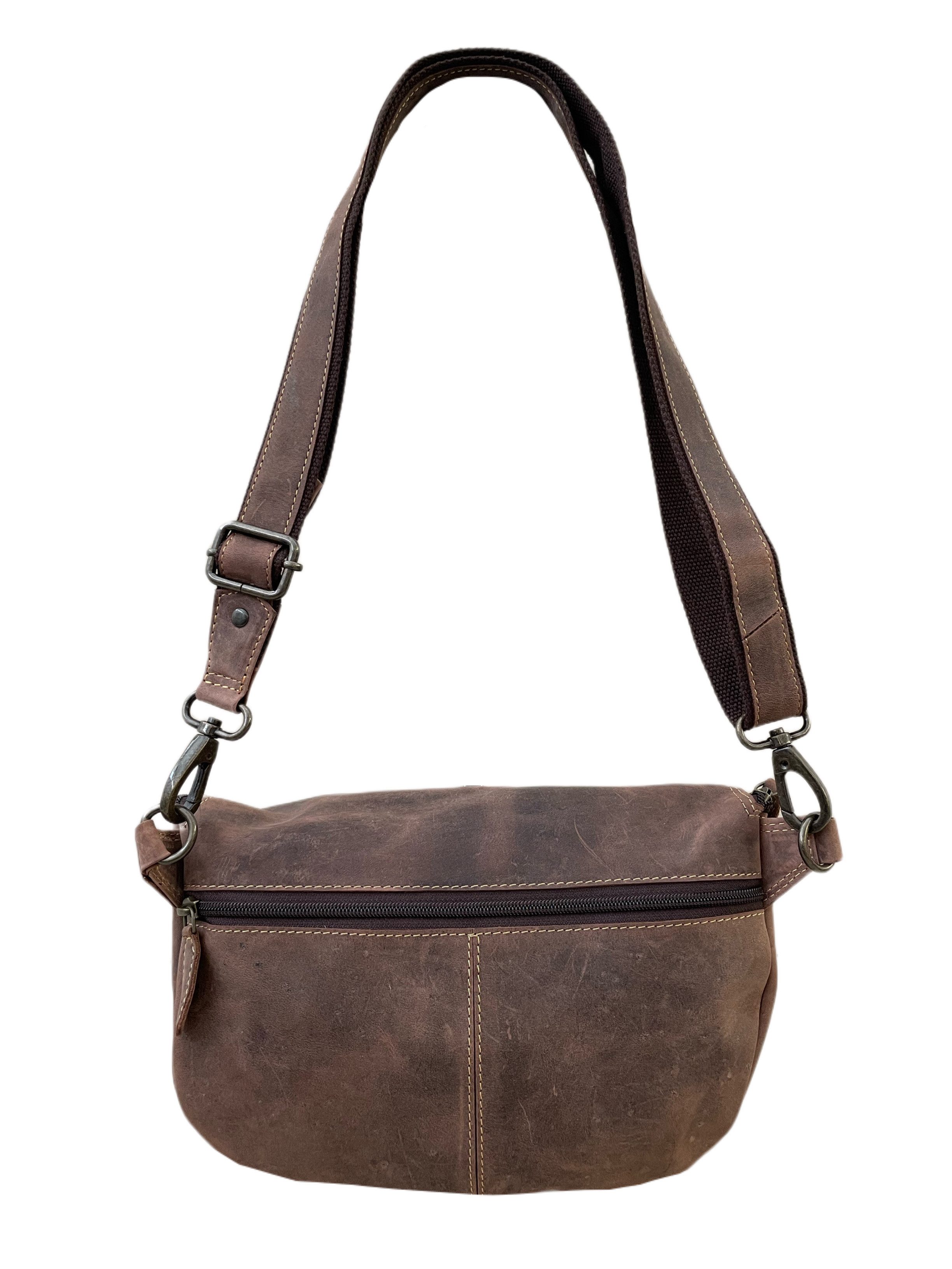 Bayern Bag Bauchtasche B1693, Ledertasche Bodybag Umhängetasche