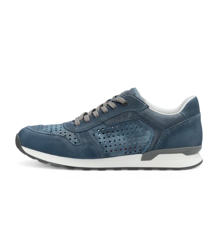 Rieker (Glattleder) U0312 blau Herren Sneaker