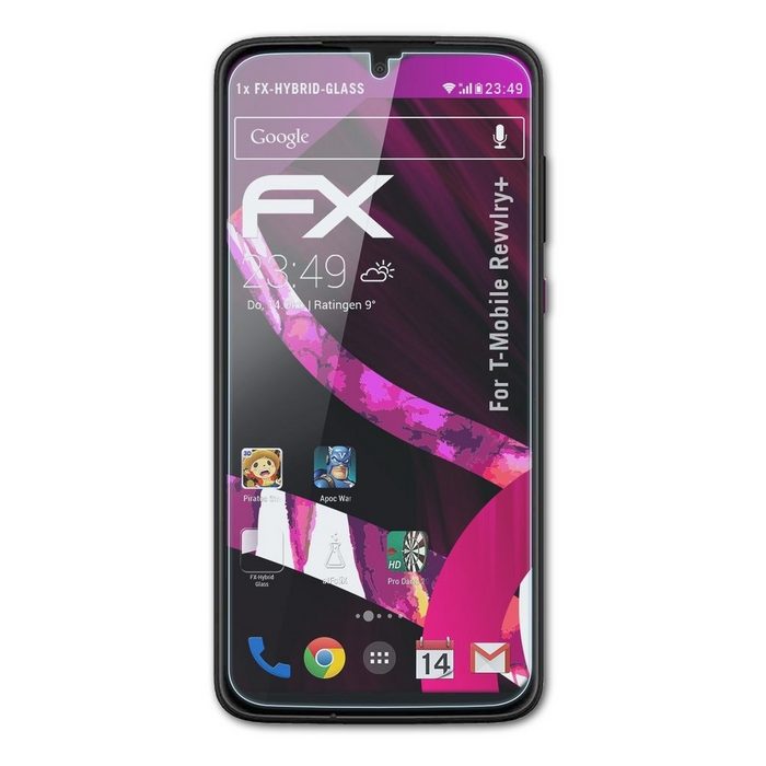 atFoliX Schutzfolie Panzerglasfolie für T-Mobile Revvlry+ Ultradünn und superhart