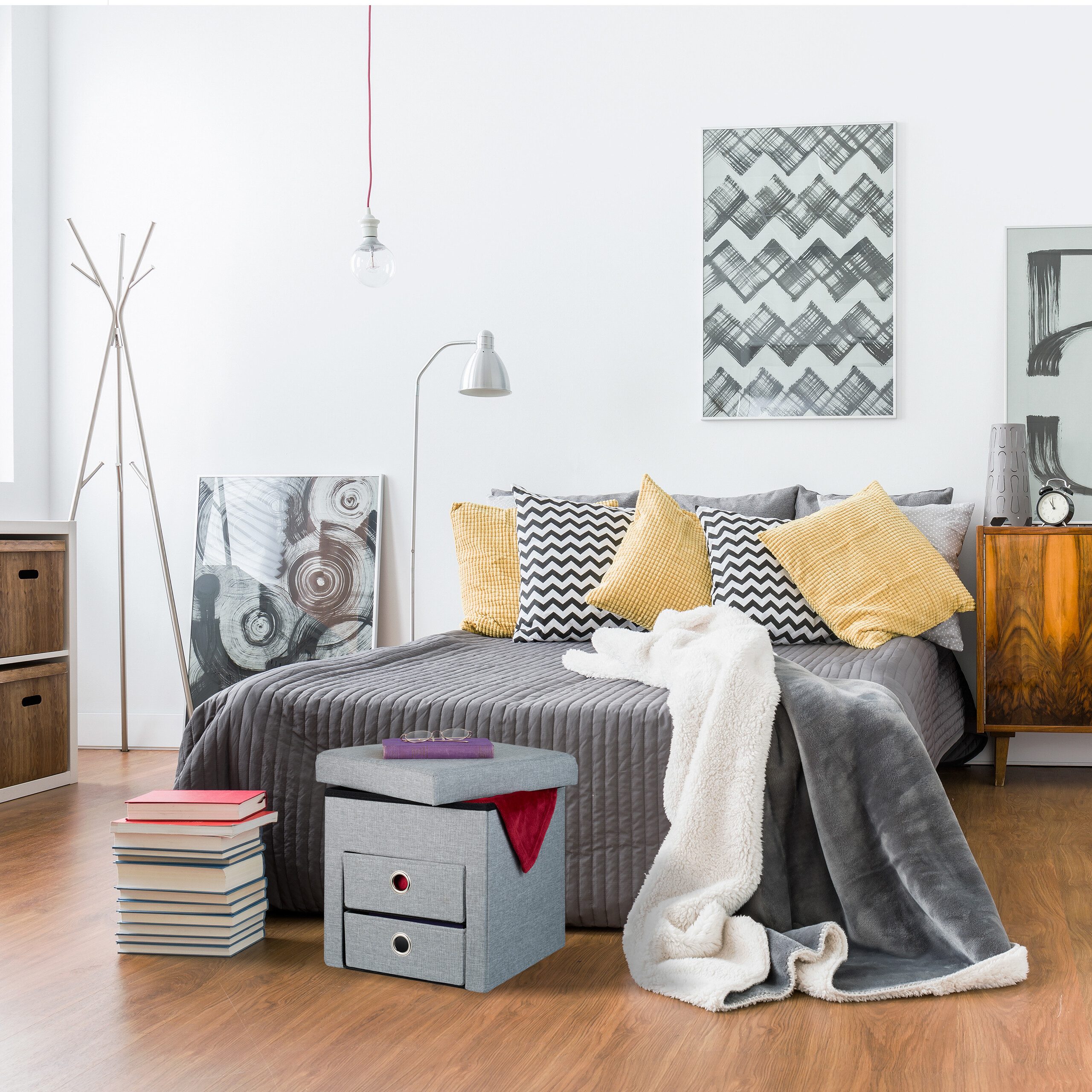 relaxdays Stauraumhocker Sitzhocker mit Stauraum 2 günstig online kaufen
