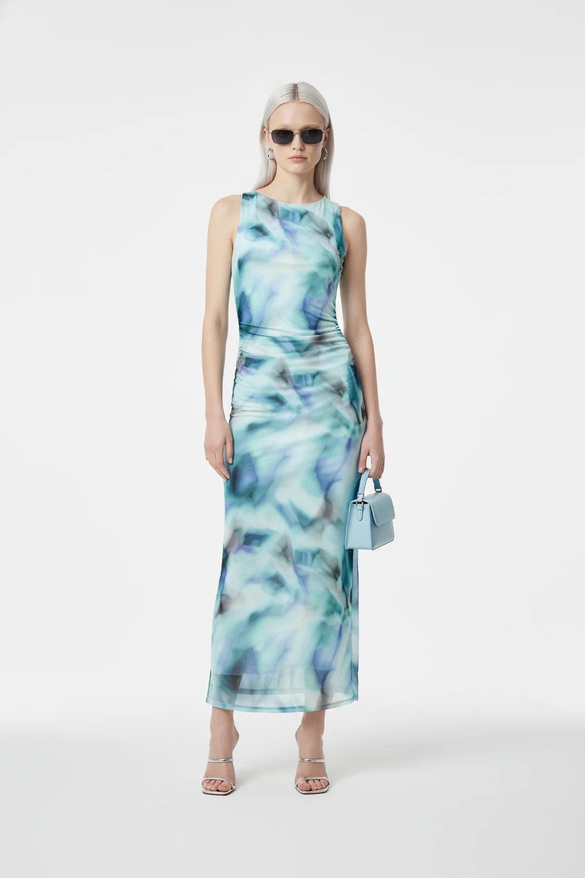 No Matter What Midikleid Gemustertes Tüll Maxikleid mit Futter