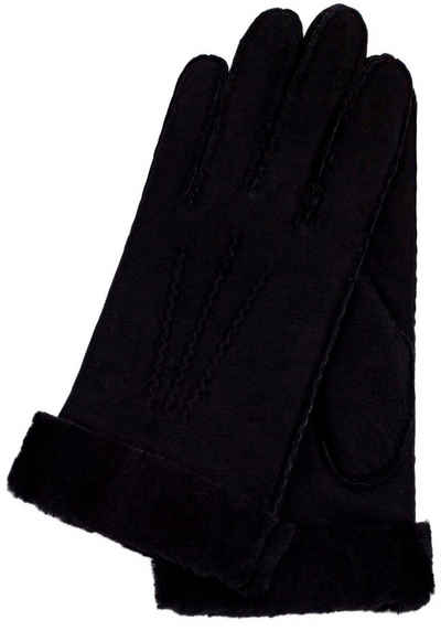KESSLER Lederhandschuhe klassiches Design mit 3 Aufnähten und breitem Umschlag