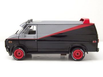 GREENLIGHT collectibles Modellauto GMC Vandura A-Team Van 1983 TV-Serienmodell grau schwarz Modellauto, Maßstab 1:24
