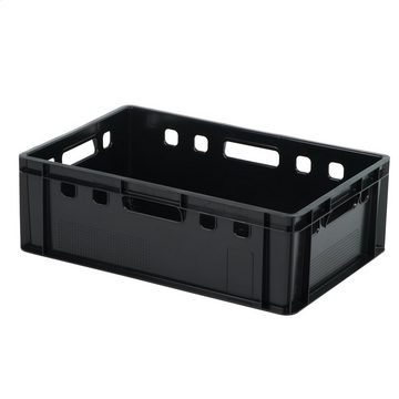 Logiplast Allzweckkiste E2 Kiste mit grauem Deckel (Spar-Set, Eine Kiste mit Deckel), lebensmittelecht, leicht zu reinigen, robust