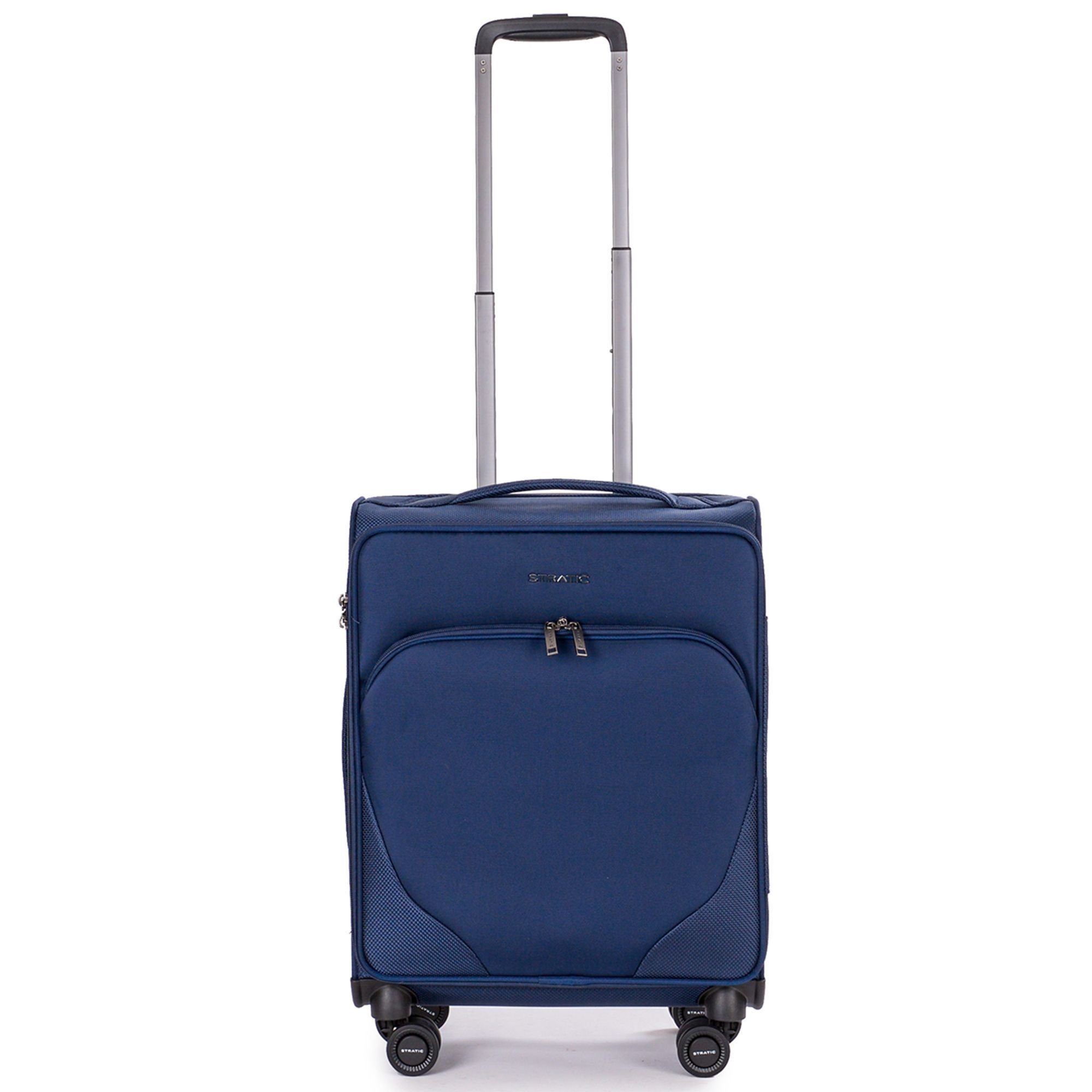 Stratic Weichgepäck-Trolley Mix, 4 Rollen, Nylon blue