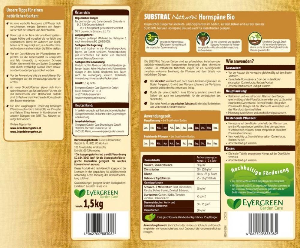 Substral Gartenbau-Substrat Substral Naturen Hornspäne Bio günstig online kaufen