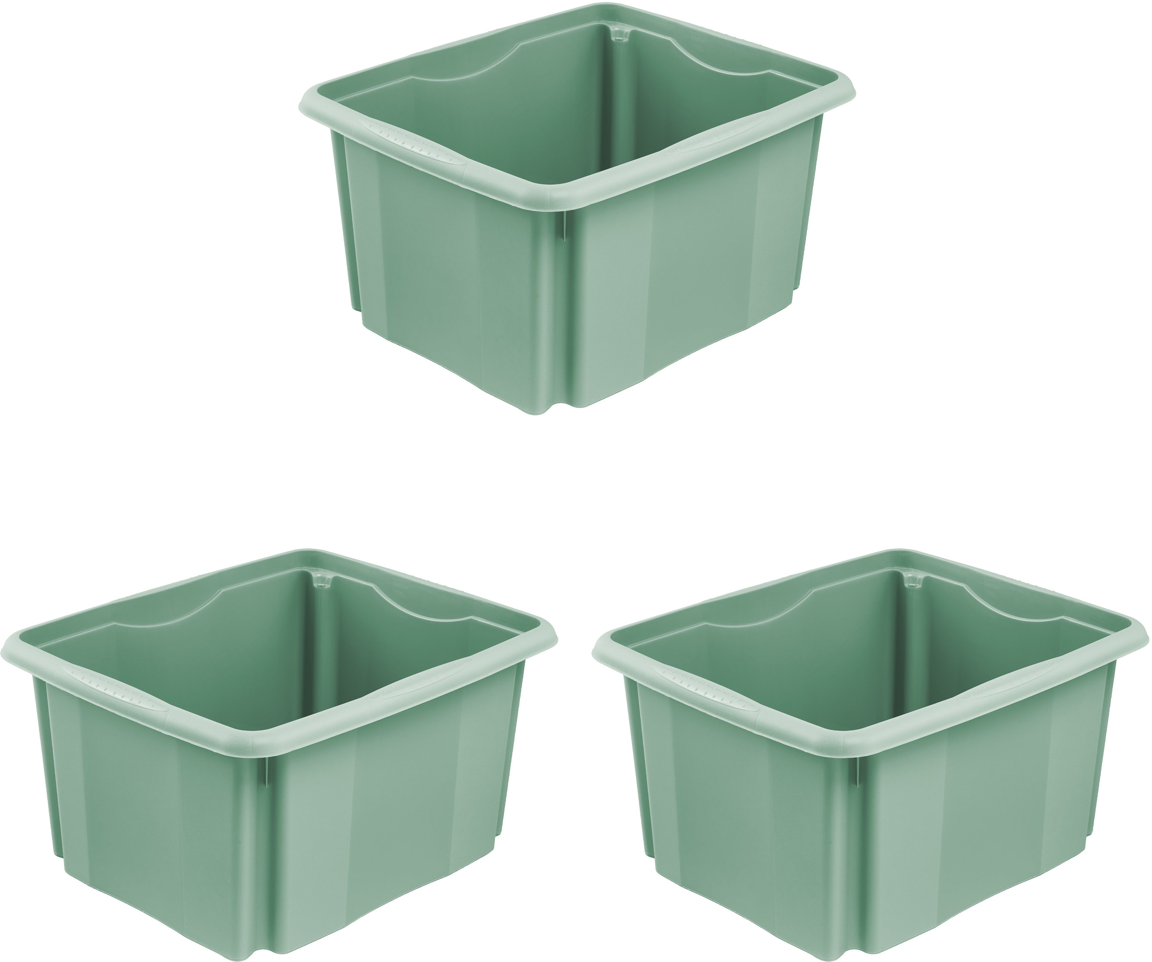keeeper Aufbewahrungsbox Emil, 3er Set, 24 L, 41 x 34,5 x 22 cm (Set, 3 St) günstig online kaufen