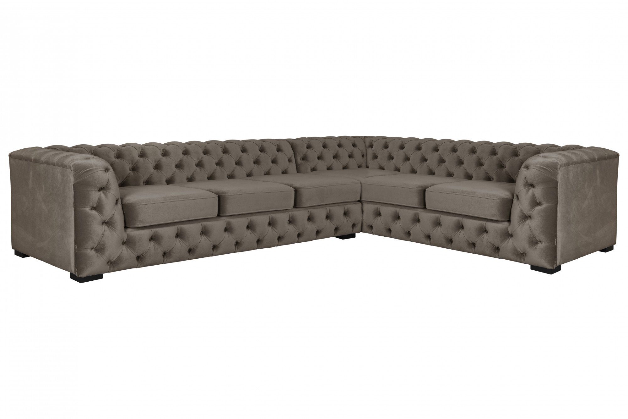 Home affaire Chesterfield-Sofa KALINA L-Form, hochwertig Chesterfield-Ausführung