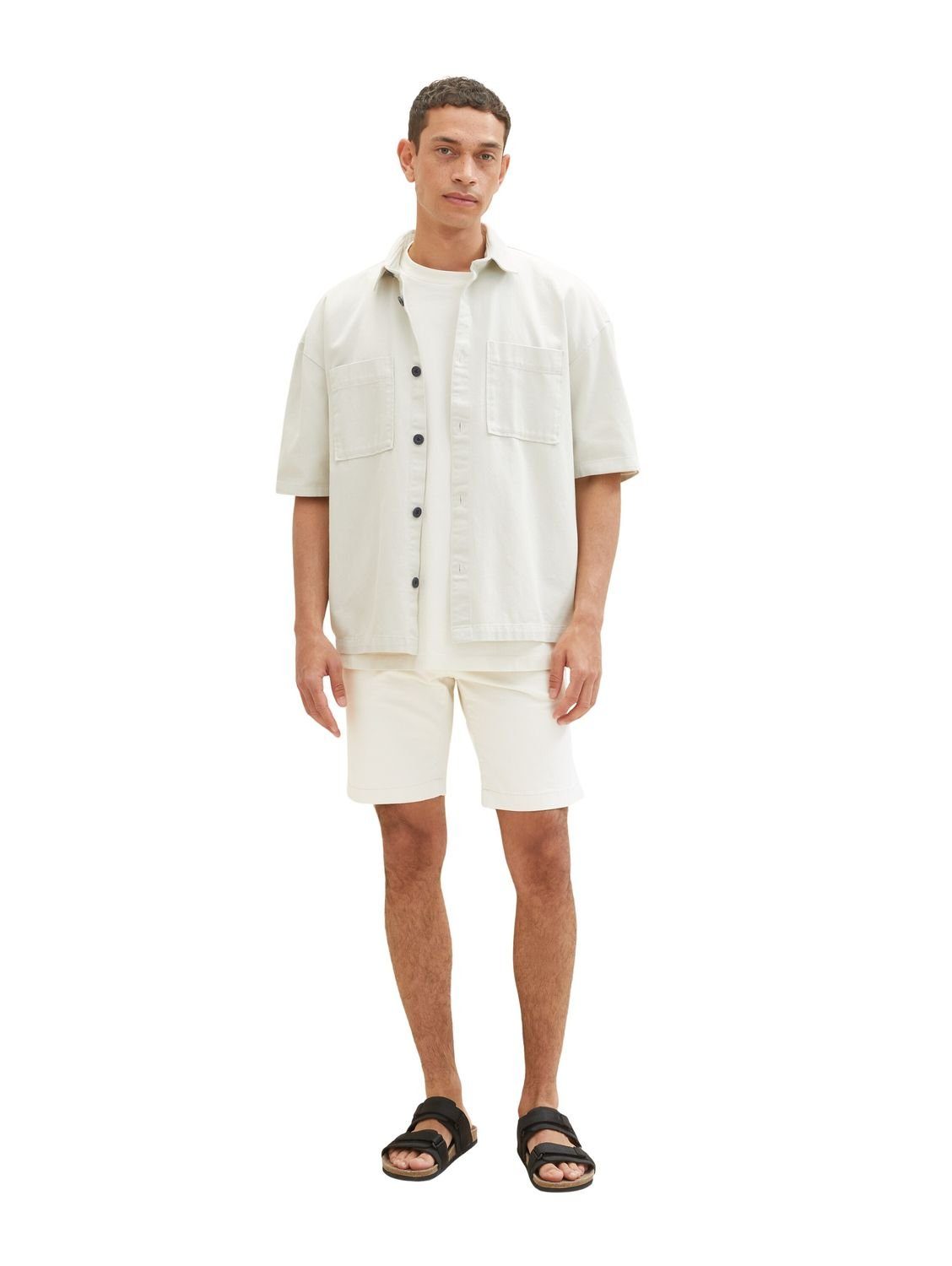 CHINO TOM 13808 Creme SOFT Shorts TAILOR mit Stretch SLIM