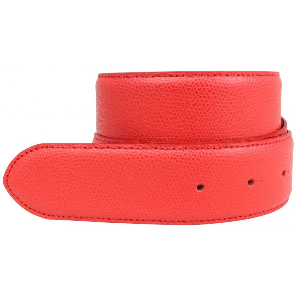 Ledergürtel Schnalle BELTINGER Modischer Leder ohne 4 cm Ledergürtel aus H-Schn Gürtel - Rot für