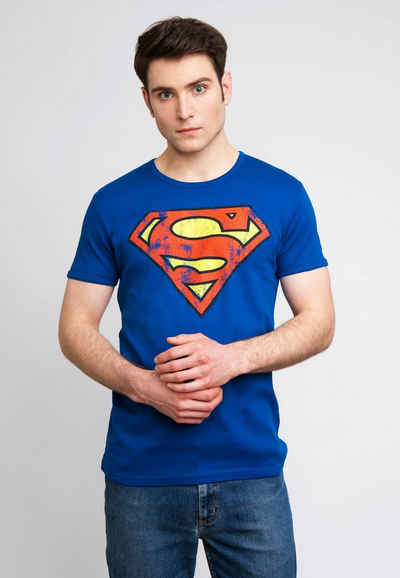 LOGOSHIRT T-Shirt Superman mit lässigem Retro-Print