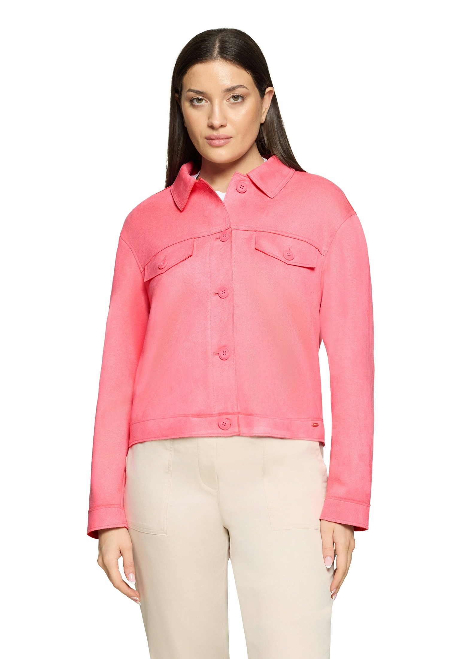 Betty&Co Longblazer Kunstleder-Jacke