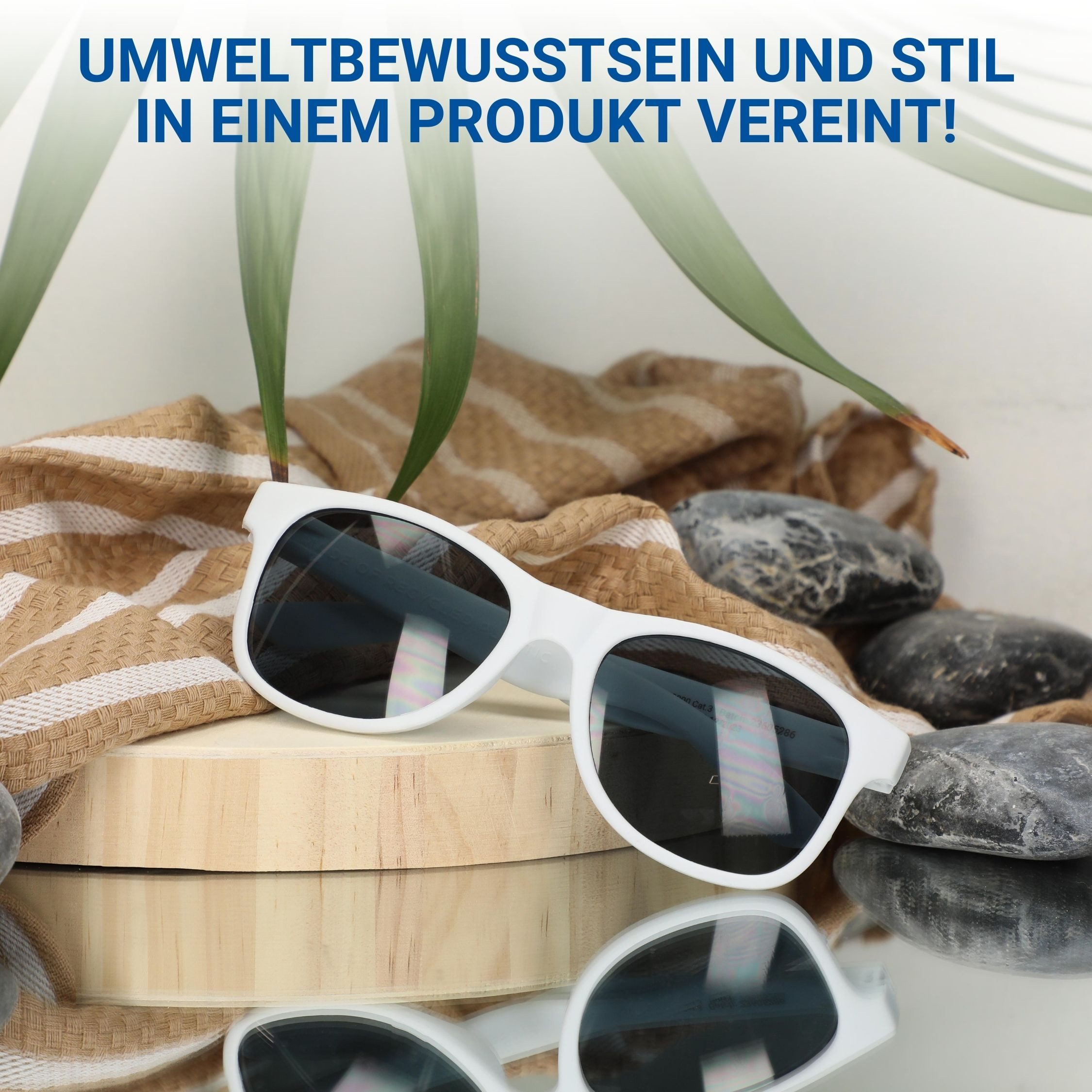 elasto Sonnenbrille UMI Brille UV400 Schutz weiß