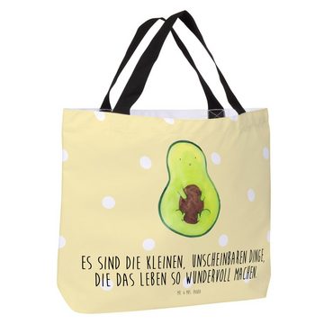 Mr. & Mrs. Panda Shopper Avocado Kern - Gelb Pastell - Geschenk, Freizeittasche, Pflanze, Trag (1-tlg), Trendiges Design