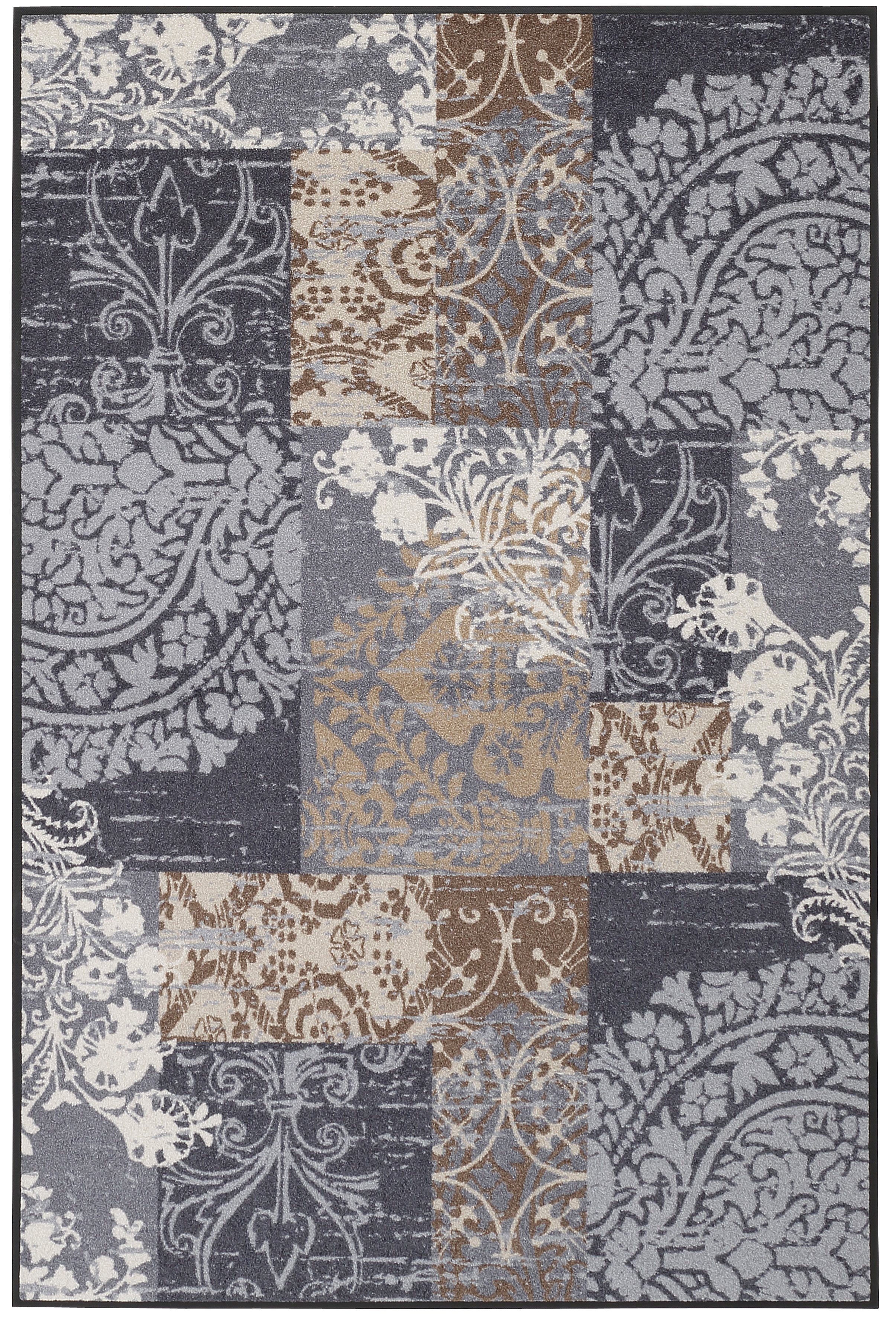 wash+dry by Kleen-Tex Läufer Armonia, rechteckig, Höhe: 7 mm, Schmutzfangläufer, Patchwork Design, Ornamente, rutschhemmend