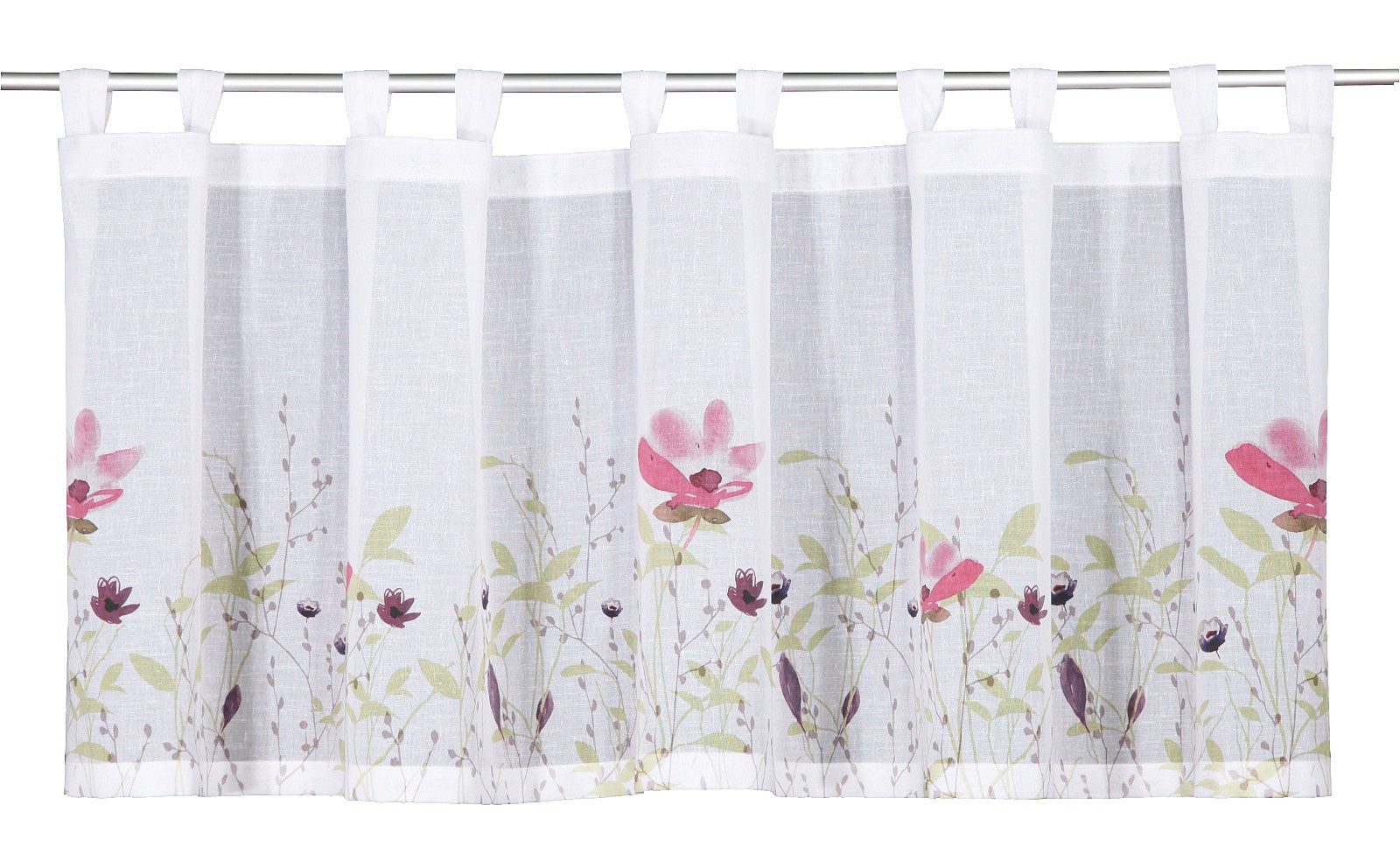 WILLKOMMEN ZUHAUSE by ALBANI GROUP Scheibengardine, Schlaufen, transparent