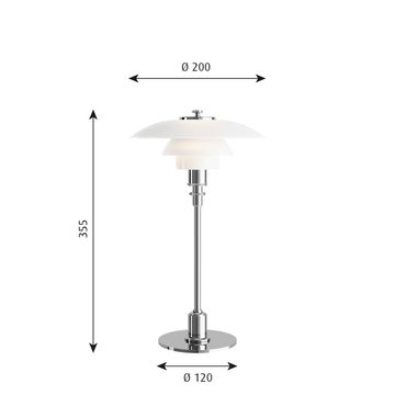 Louis Poulsen Tischleuchte Louis Poulsen PH 2/1 Tischleuchte High lustre chrome plated, ohne Leuchtmittel