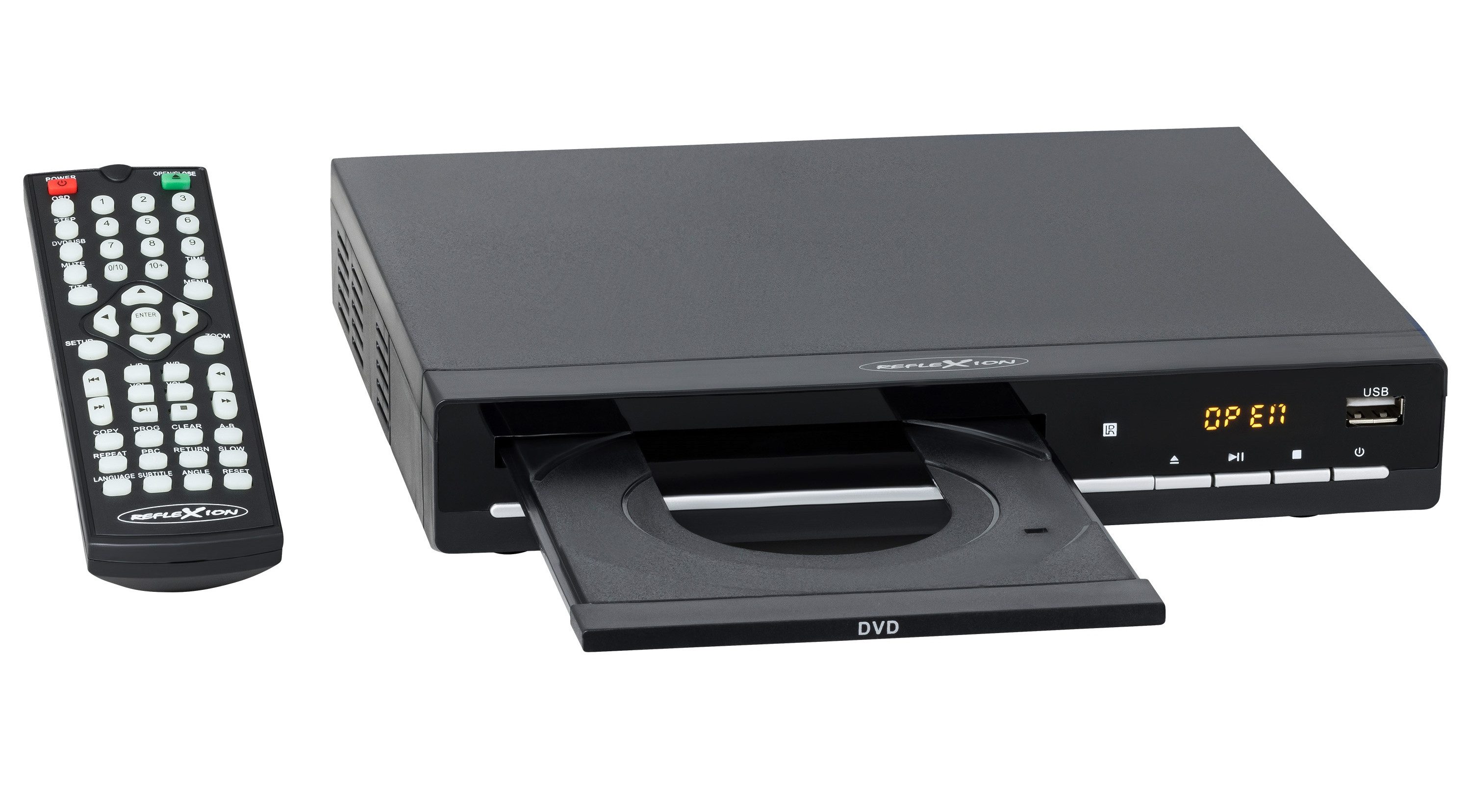 Reflexion DVD426 DVD/CD-Player mit Außendisplay DVD-Player (Full HD, Außendisplay, HDMI, Fernbedienung und CD-Kopierfunktion auf USB)