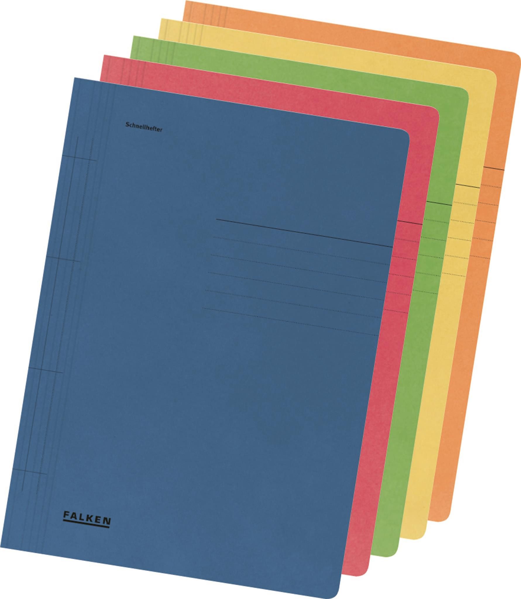 Falken Hefter Falken Falken Schnellhefter - A4, 250 Blatt, Manilakarton, farbig