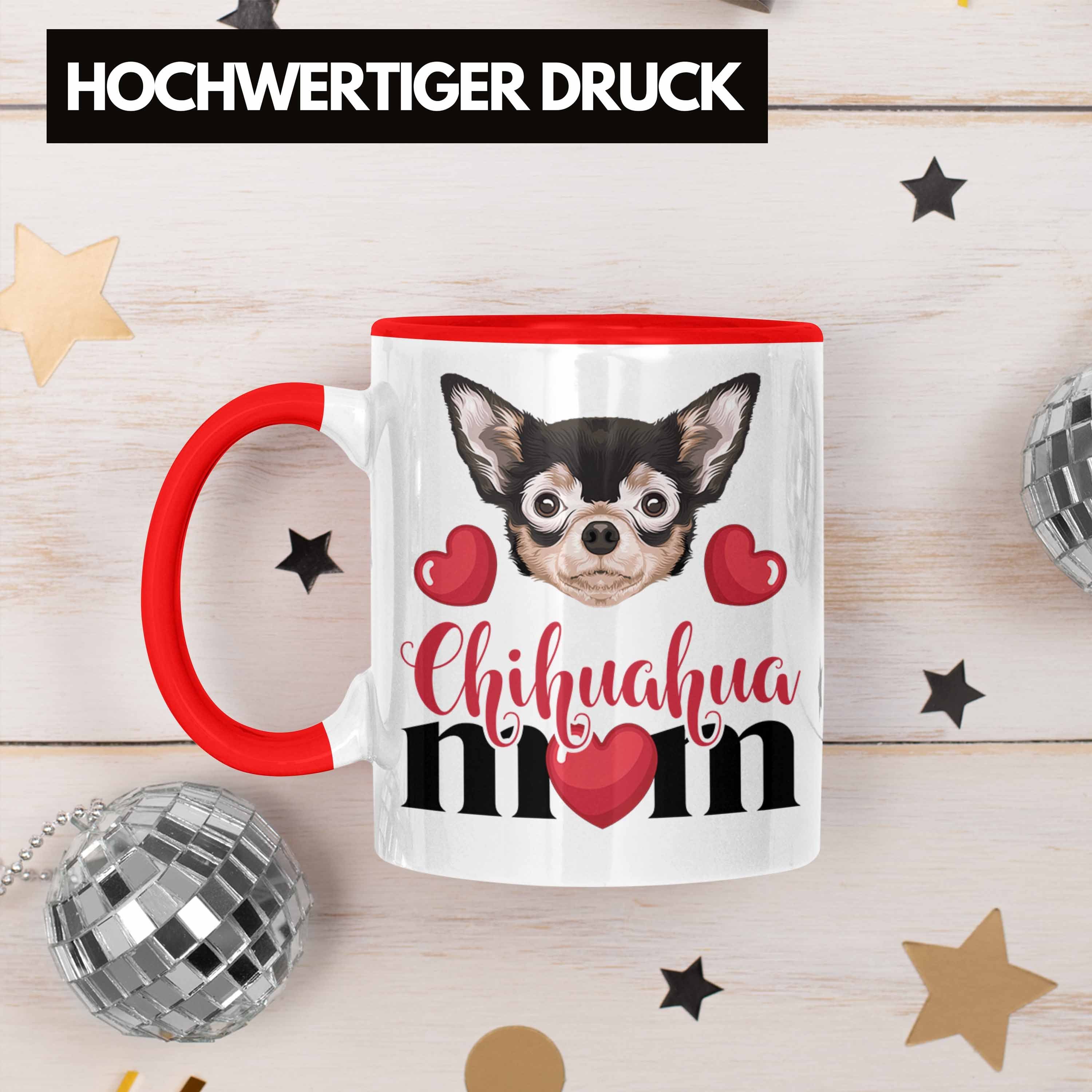Trendation Tasse Mom Rot Besitzer Geschenkide Geschenk Lustiger Spruch Mama Tasse Chihuahua