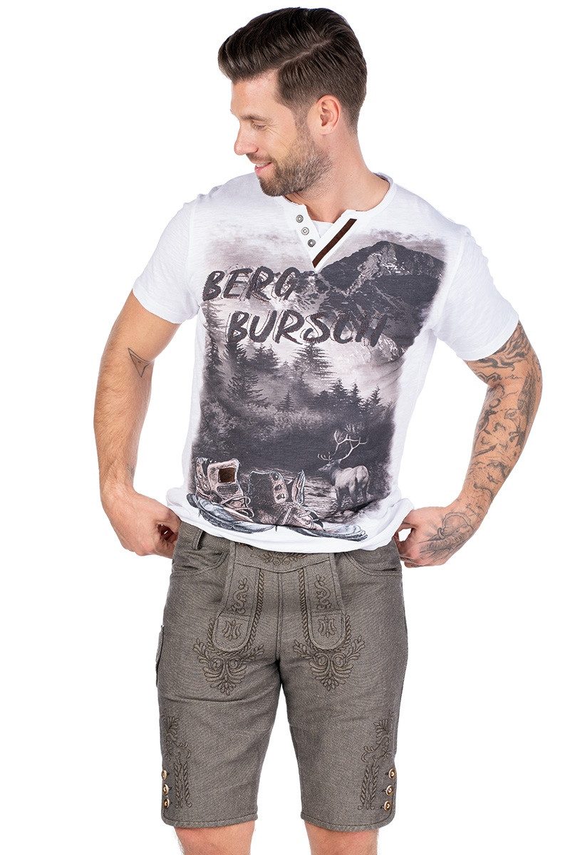 Hangowear Trachtenshirt Trachtenshirt Herren - FREEMAN - weiß – Bild 3 von 5