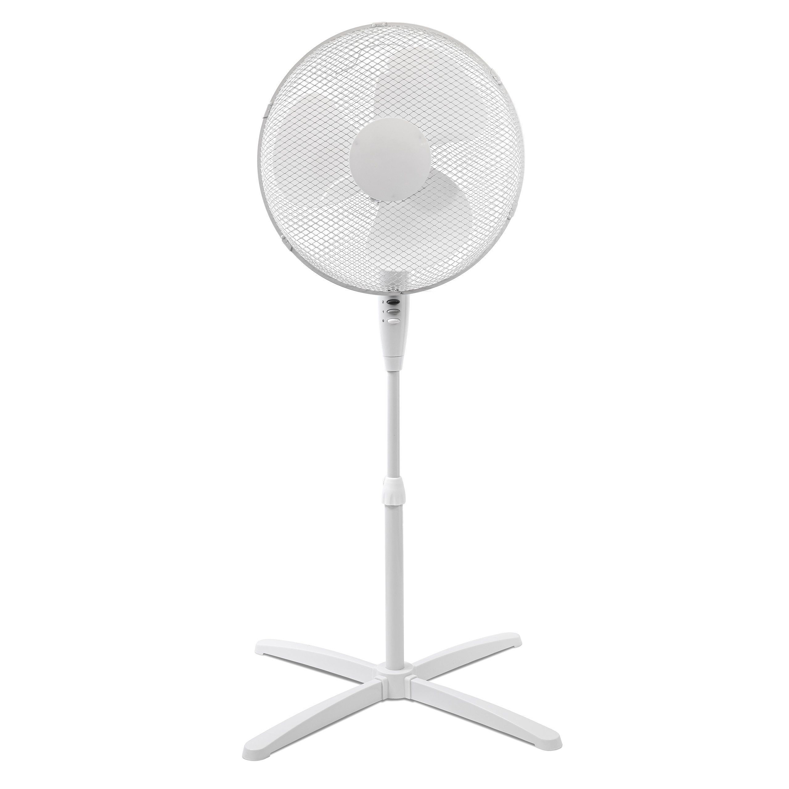 ITO Electronics Standventilator WLSF-4043 Standlüfter, 40 cm Durchmesser, 50 Watt, 3 Stufen, Oszillationsfunktion, Höhenverstellbar