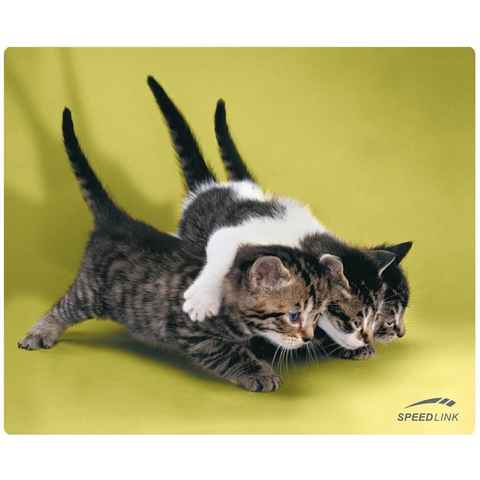 Speedlink Mauspad Mouse-Pad Maus-Pad Motiv Cats dünn 1,5mm, Katzen Babys, Maus Pad dünn, rutschfest, flach, Textil-Oberfläche