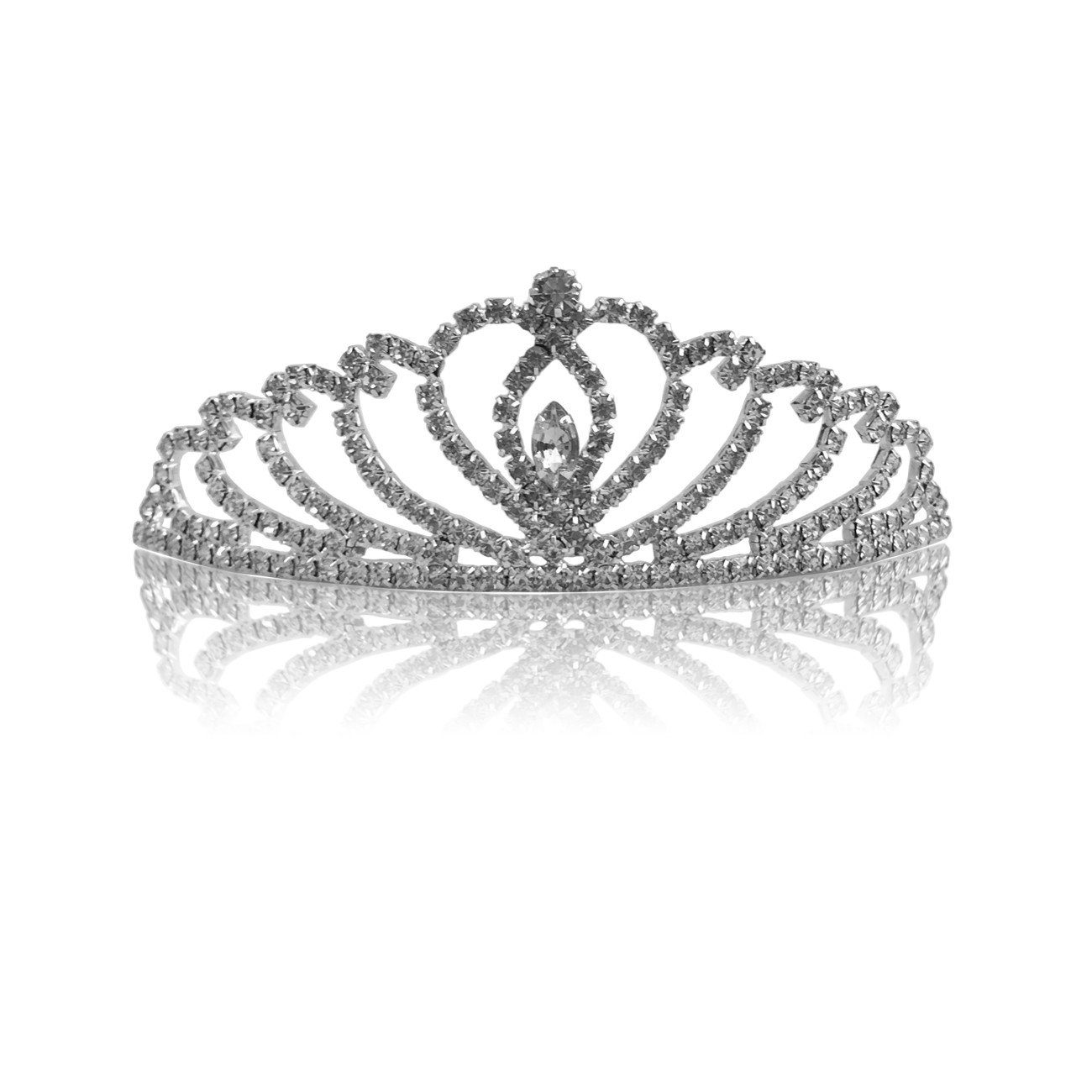 Katara Diadem Diadem mit Kamm oder Haarreif für Kinder, Damen, Cinderella Haarreif, Fasching, Karneval, Krönchen. € 11,99