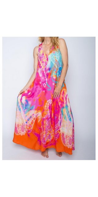 Emily Van Den Bergh Blusenkleid Kleid EMILY VAN DEN BERGH rot rosa Paisley günstig online kaufen
