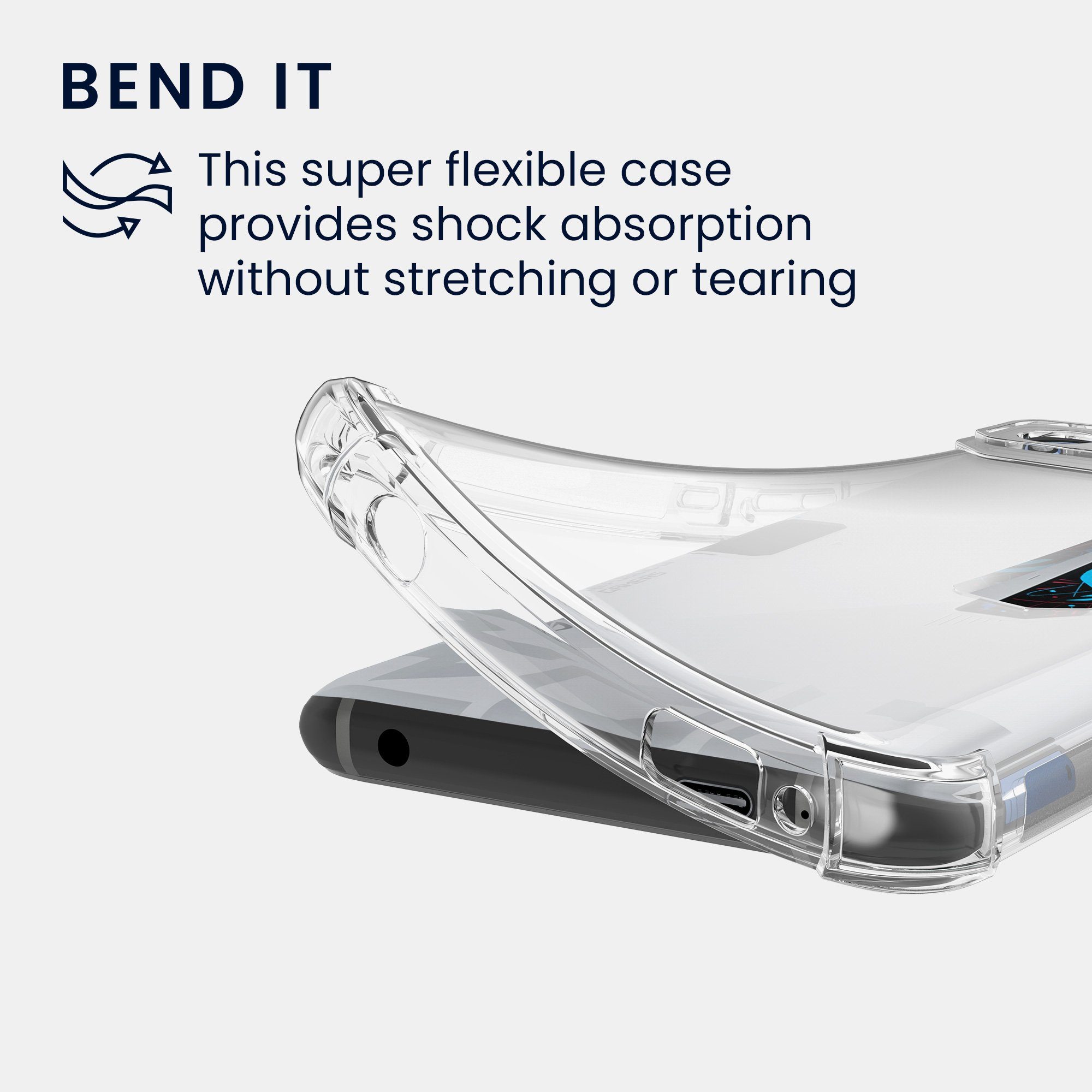 kwmobile Handyhülle Crystal Hülle für ASUS ROG Phone 7 Ultimate TPU Silikon Case mit Ecken, TPU Silikon Case mit Ecken Schutz