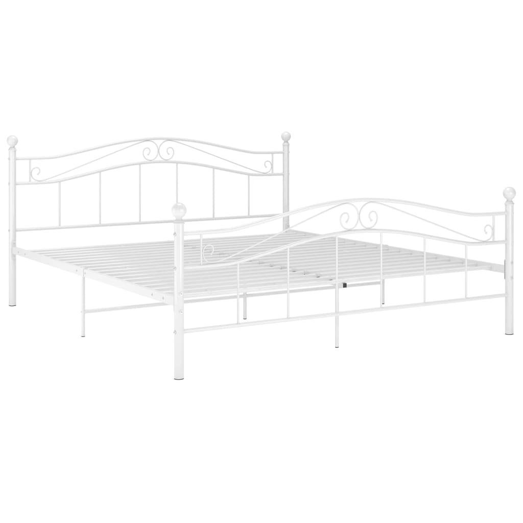 furnicato Bettgestell Bett Weiß Metall 200x200 günstig online kaufen