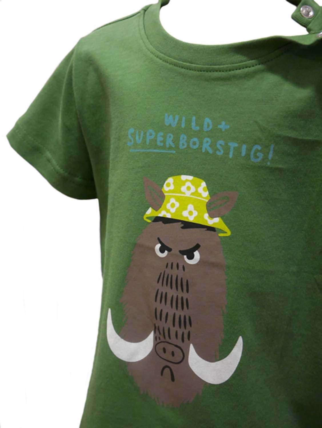 JAKO-O Print-Shirt JAKO-O Kinder T-Shirt mit tierisch frechem Print, dunkelgrün