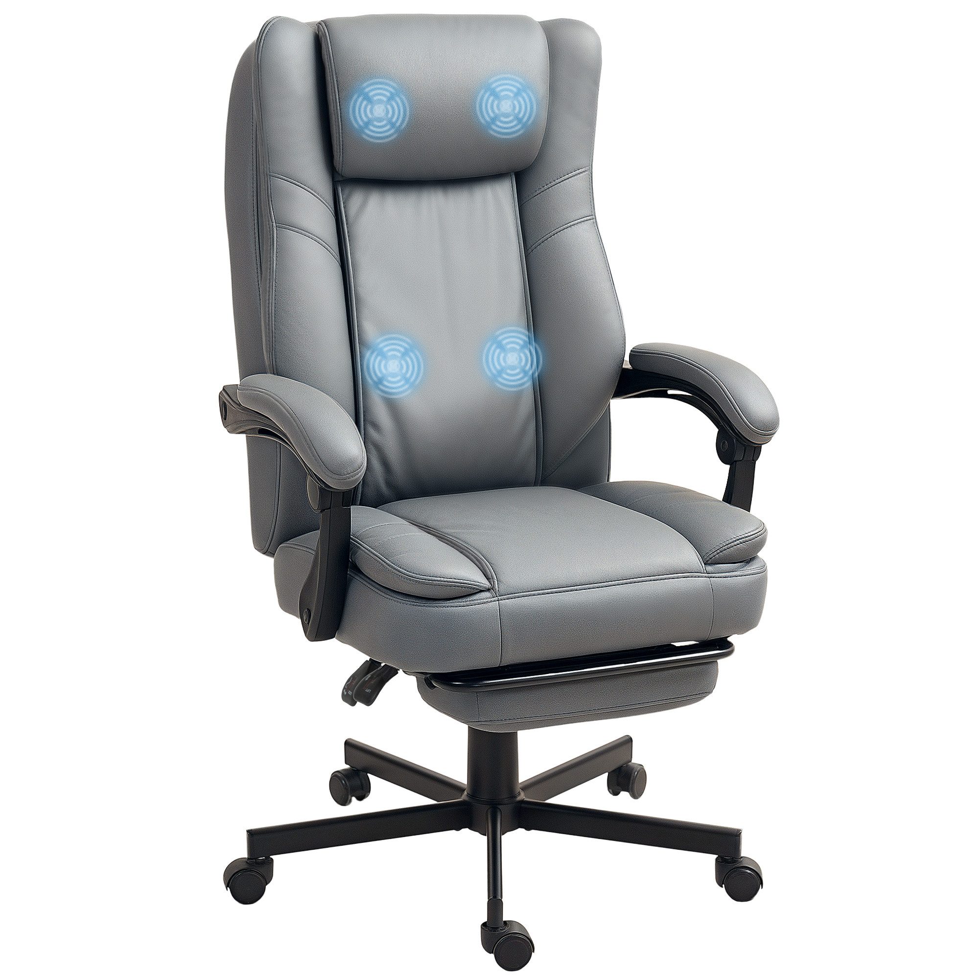 HOMCOM Schreibtischstuhl mit Massagefunktion, Liegefunktion (ergonomischer günstig online kaufen