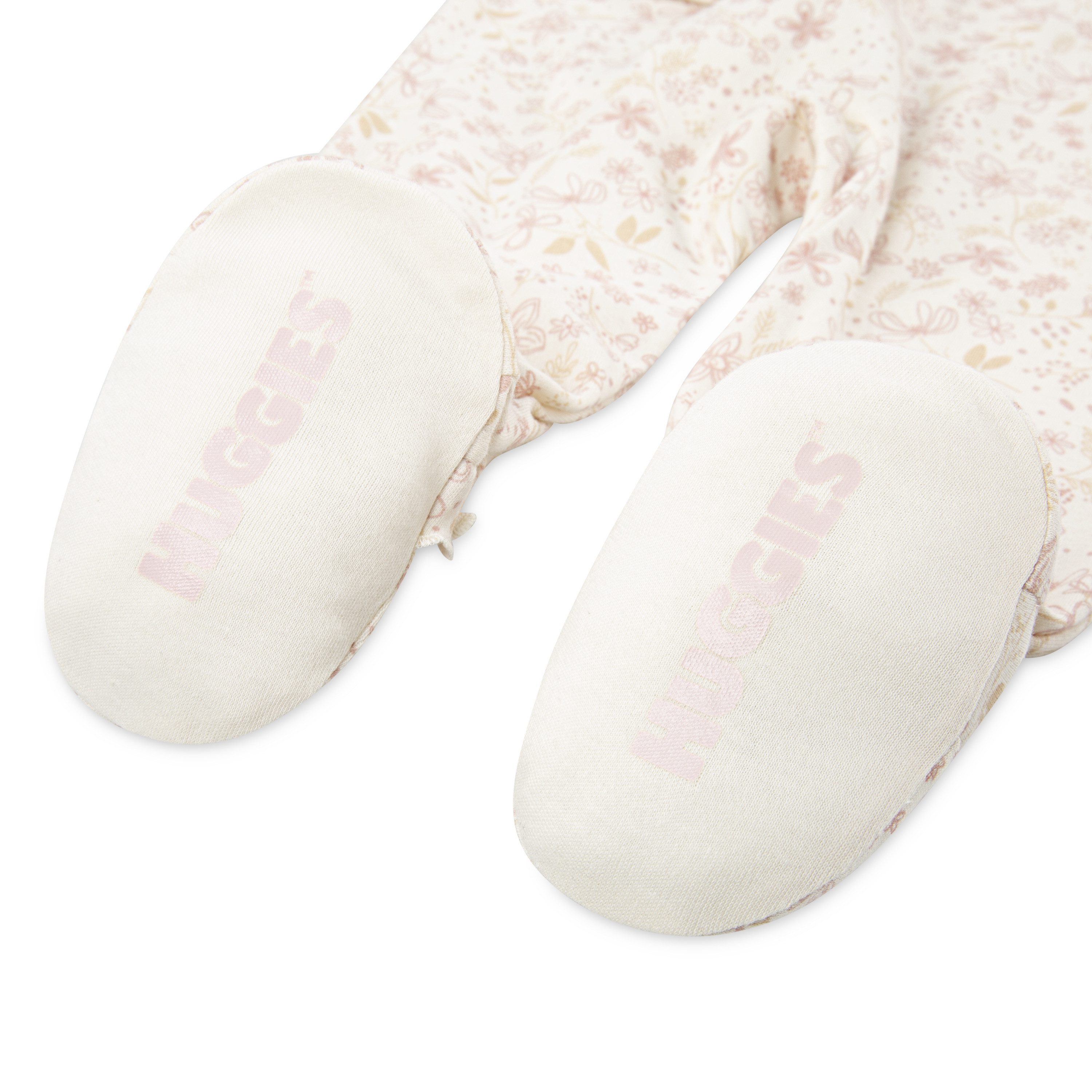 HUGGIES babywear Strampler HUGG FOOTED COVERALL Verdeckter Reißverschluss mit Kinnschutz und floralem Muster – Bild 4 von 5