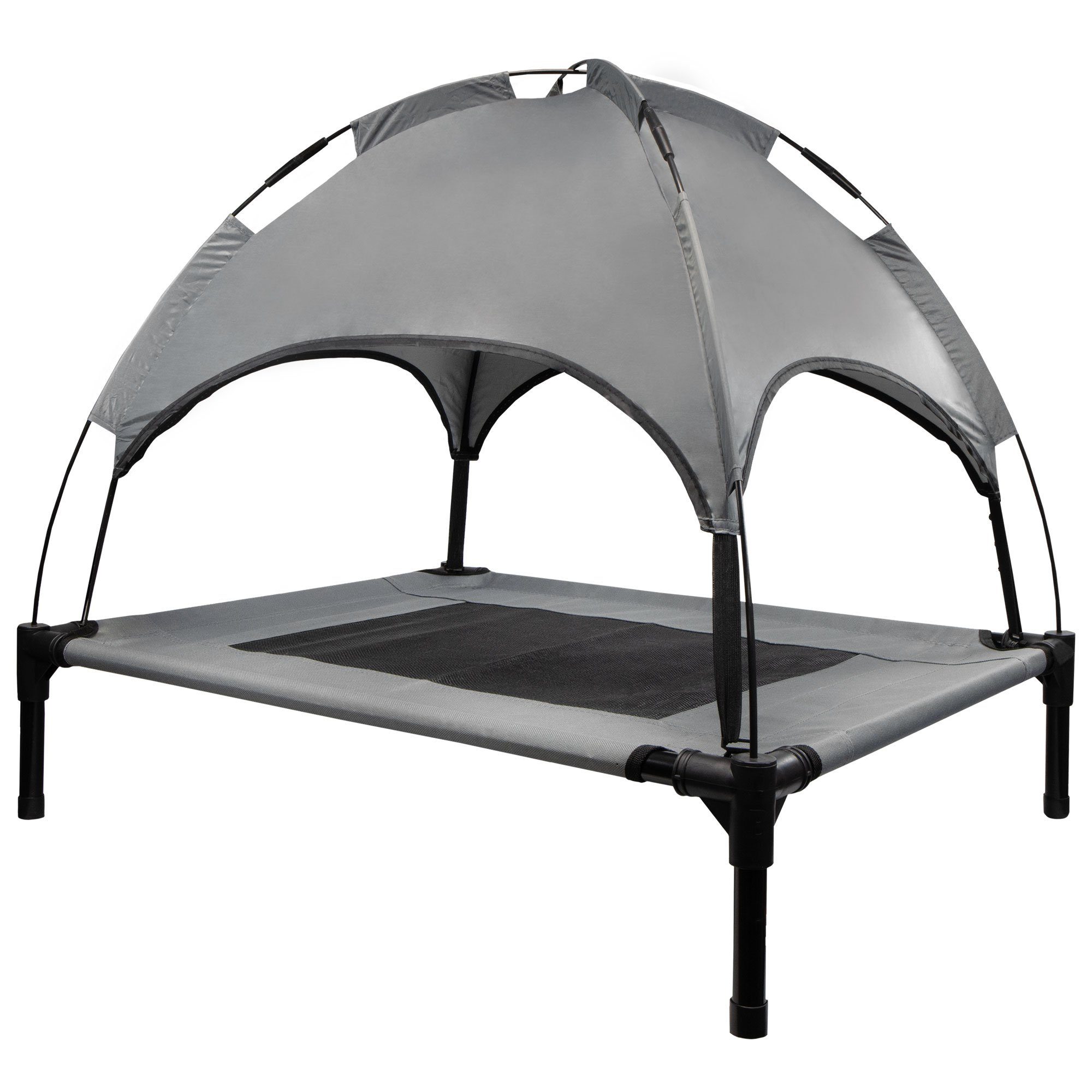 Nobby Tierbett Hunde-Gartenliege, Polyester, Spann-Dach aus UV-Schutz Stoff