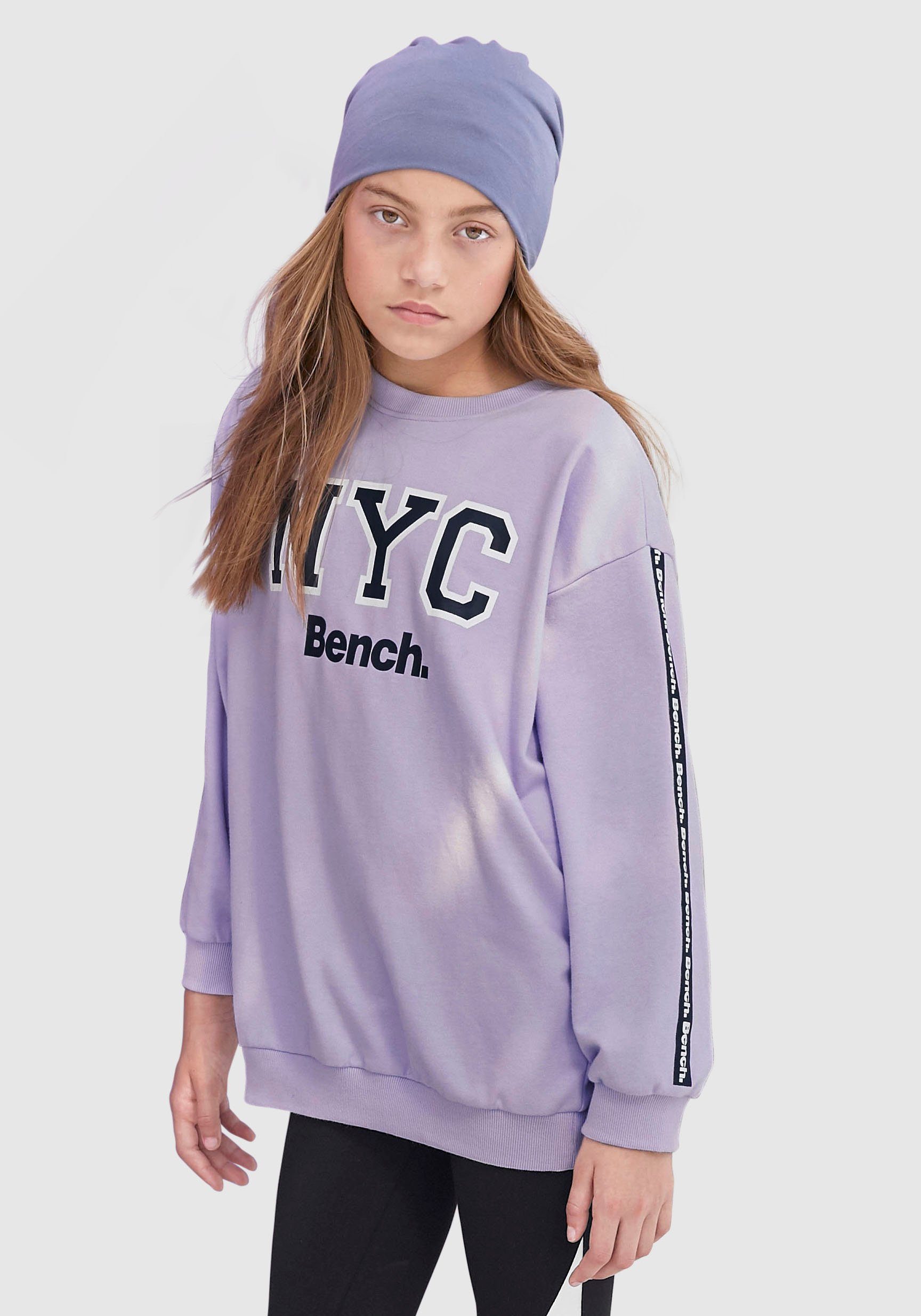 Bench. Sweatshirt oversize - mit Ärmel Logo-Print am