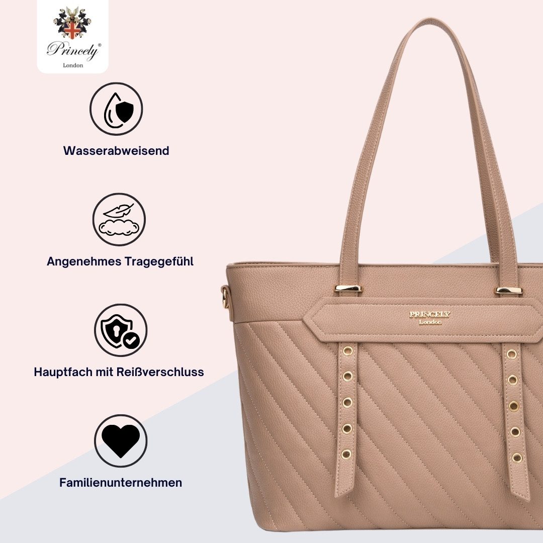 Princely London Shopper Naomi - Eleganter Shopper mit Reißverschluss