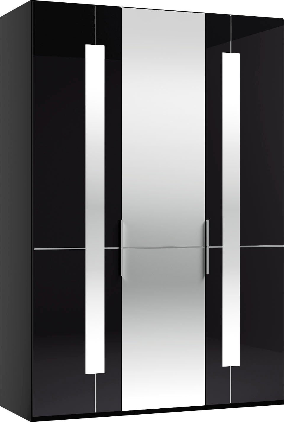 Glas- Einlegeböden inkl. branded Musterring M W und Imola by mit GALLERY Spiegeltüren Kleiderstangen, und Drehtürenschrank Graphit