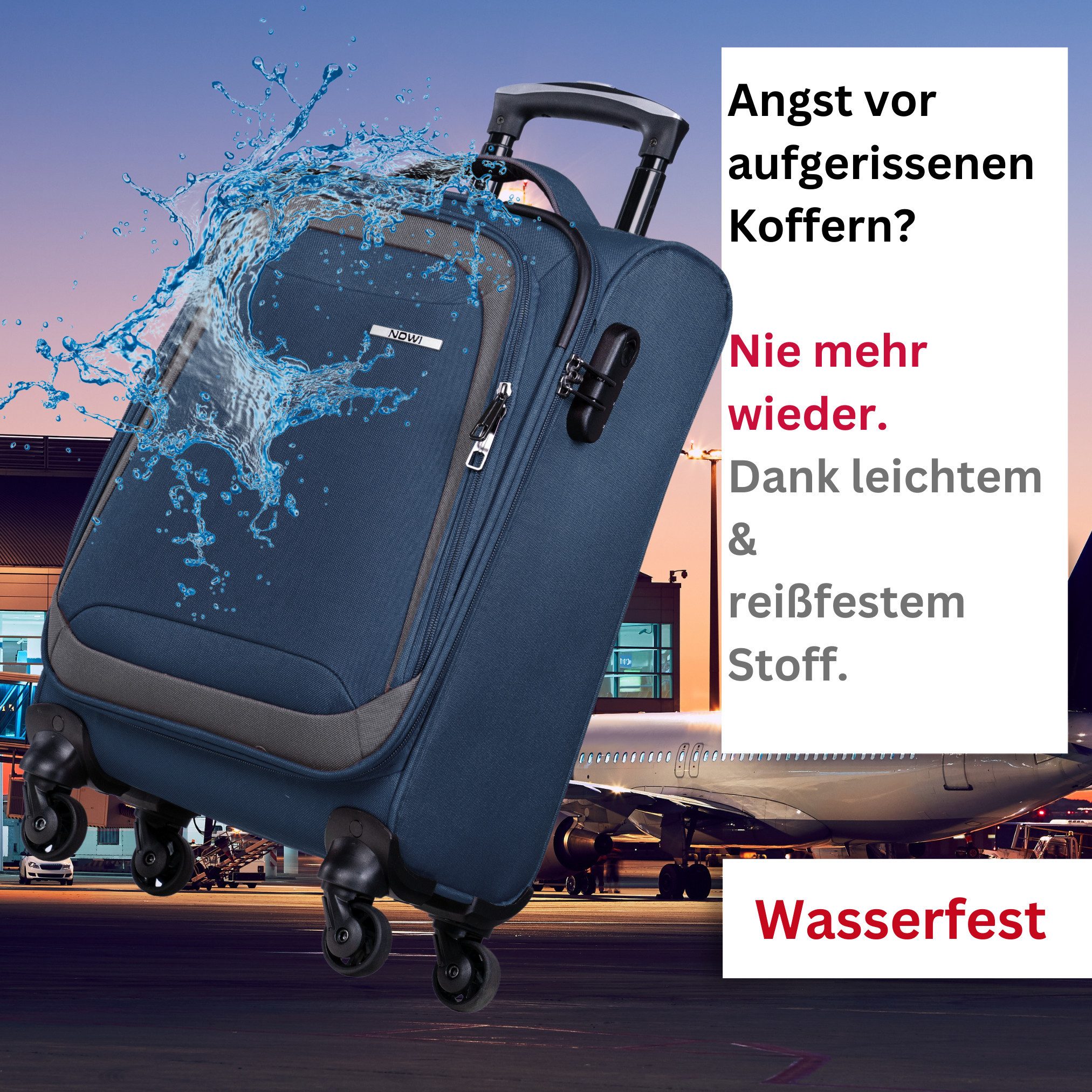 NOWI Trolley Koffer Weichschalenkoffer mit Rollen günstig online kaufen