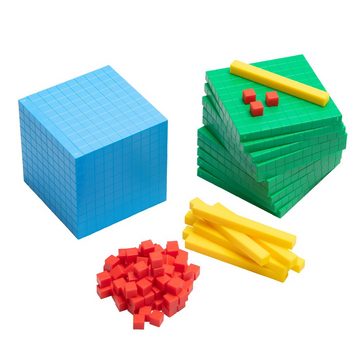 Betzold Lernspielzeug Dienes-Material Zehnersystemsatz mit Rechentafel Dezimalsystem
