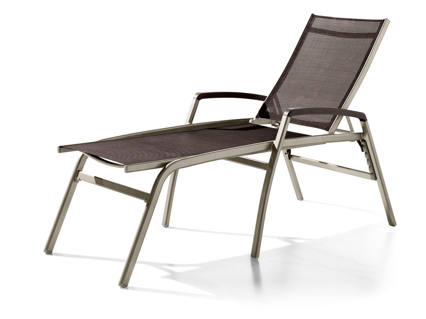 sieger Gartenliege Bodega, in Mocca, Kunstfasergewebe - 194x116x75cm (BxHxT)