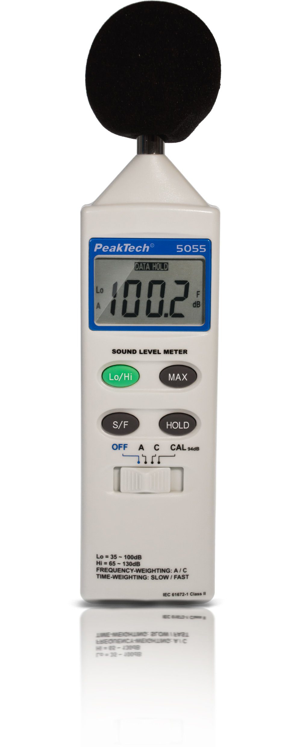 Klimamesser dB bis 2.000 Counts PeakTech (1-St) ~ Schallpegelmessgerät A/C, PeakTech ~ 5055: 35 130