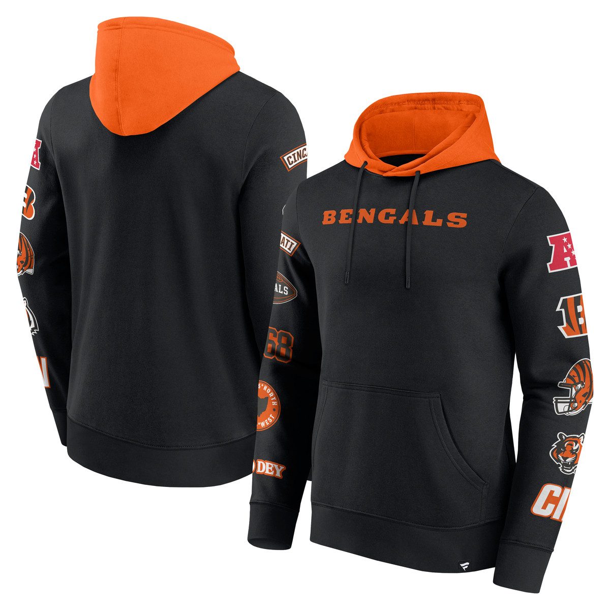 Kapuzenpullover Fanatics Hoodie Cincinnati Bengals Patched Out Fleece