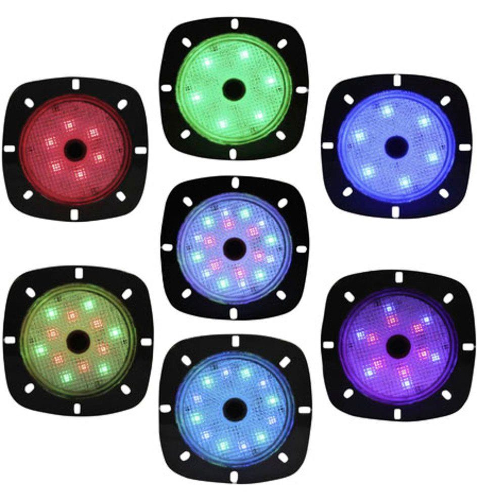 my POOL BWT Pool-Lampe LED Magnetscheinwerfer grau/RGB, Ein-/Ausschalter, Farbwechsel, RGB, USB-Anschluss mit Ladefunktion, LED fest integriert, RGB, Magnetisch