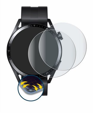 BROTECT Full-Screen Schutzfolie für Huawei Watch GT 3 (46 mm), Displayschutzfolie, 2 Stück, 3D Curved matt entspiegelt Full-Screen Anti-Reflex