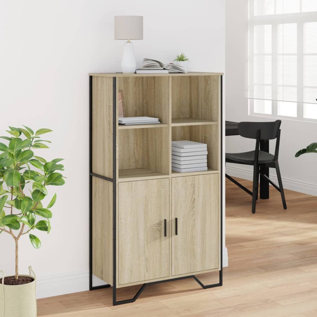 vidaXL Highboard Highboard Sonoma-Eiche 79,5x35,5x137,5 cm Holzwerkstoff (1 günstig online kaufen