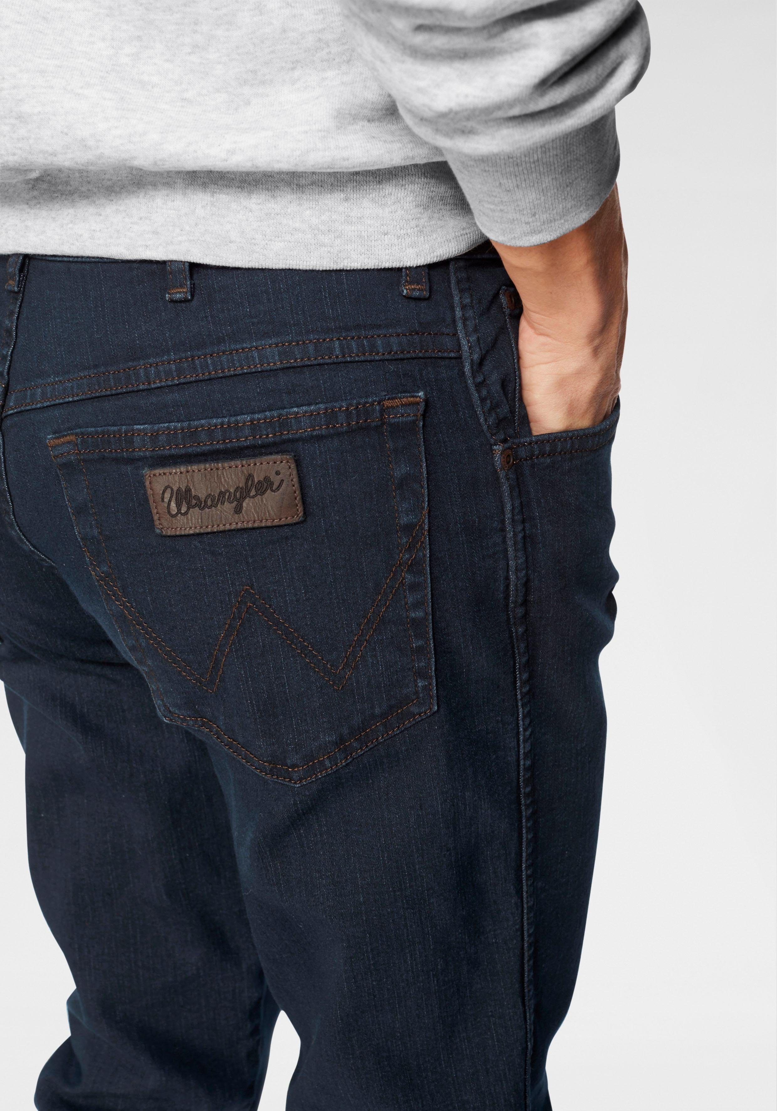 black Wrangler Jeans Texas Gerade blue