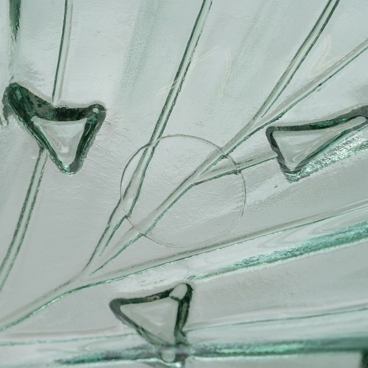 Bigbuy Dekoschale Schale Tischdekoration 46 Glas cm x x 25 grün 12 Recyceltes