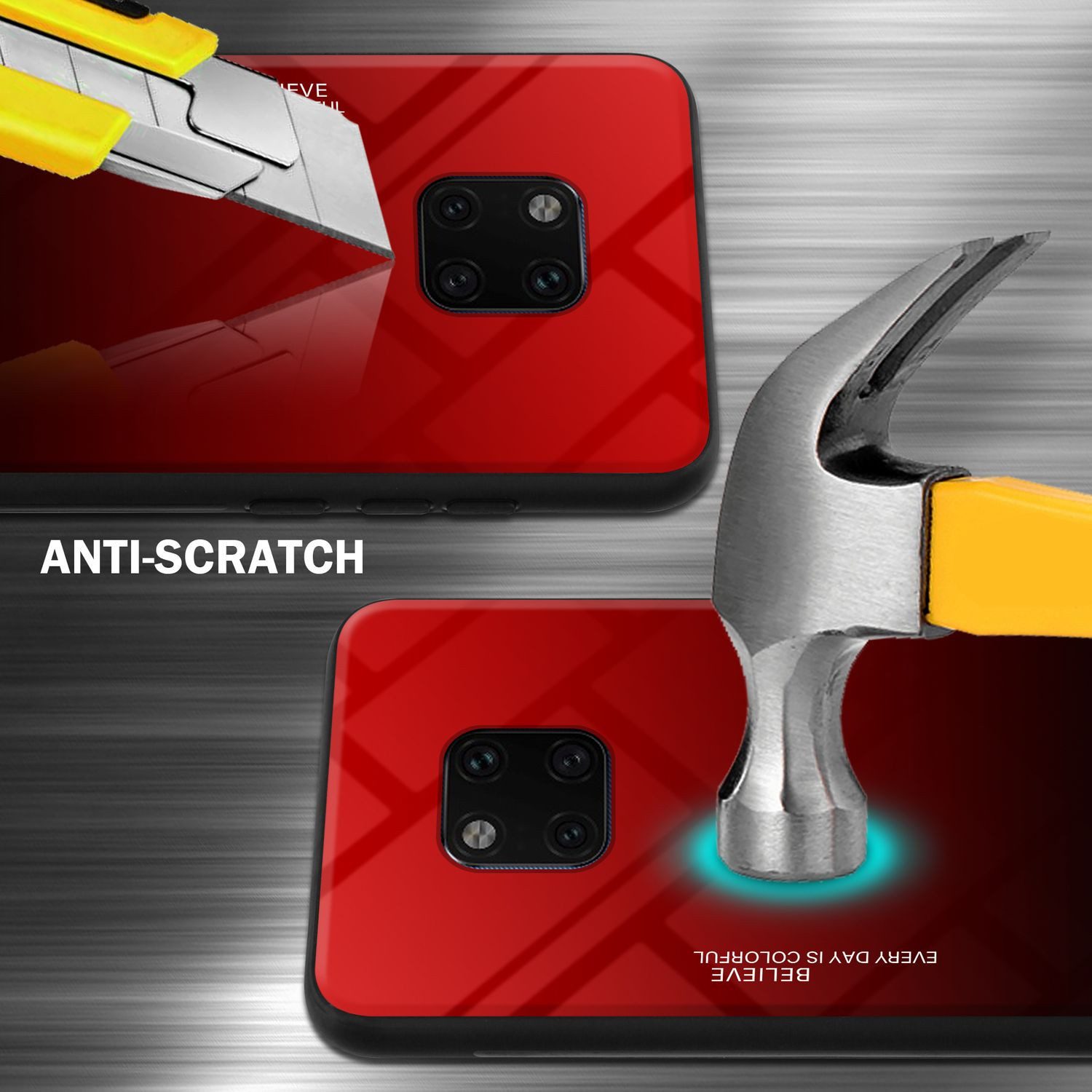 Cadorabo Handyhülle für Huawei MATE 20 PRO Hülle Huawei MATE 20 PRO, Robustes Hard Case - Handy Schutzhülle - Hülle - Back Cover Bumper
